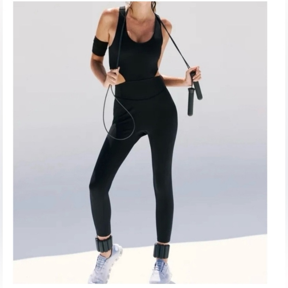 Free People Movement Back It Up Jumpsuit One Piece Workout New W Tags Size L